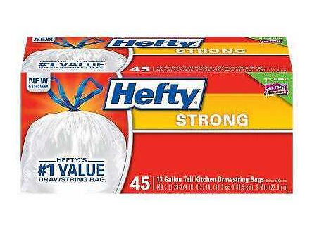 Hefty Strong 13G - 45ct /6pk