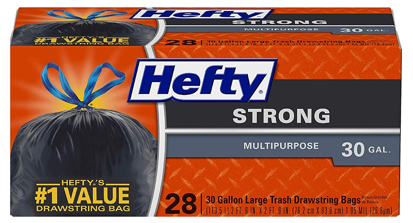 Hefty Strong 30G Multi Purpose Draw String 105 - 28ct /6pk
