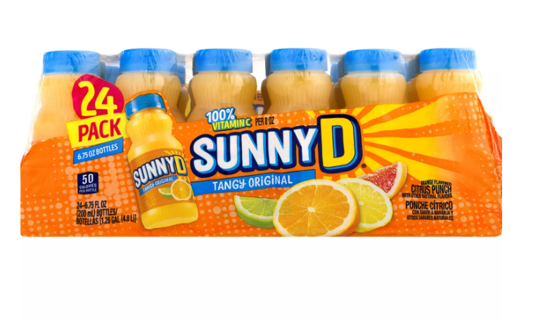 SunnyD Tangy Original Orange Flavored Citrus Punch - 6.75oz/24pk