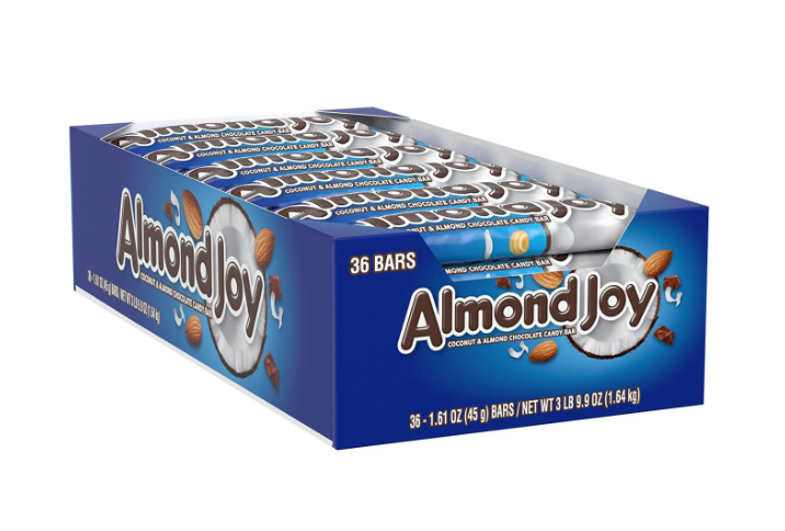 ALMOND JOY Coconut and Almond Chocolate Candy Bars - 1.61oz/36pk