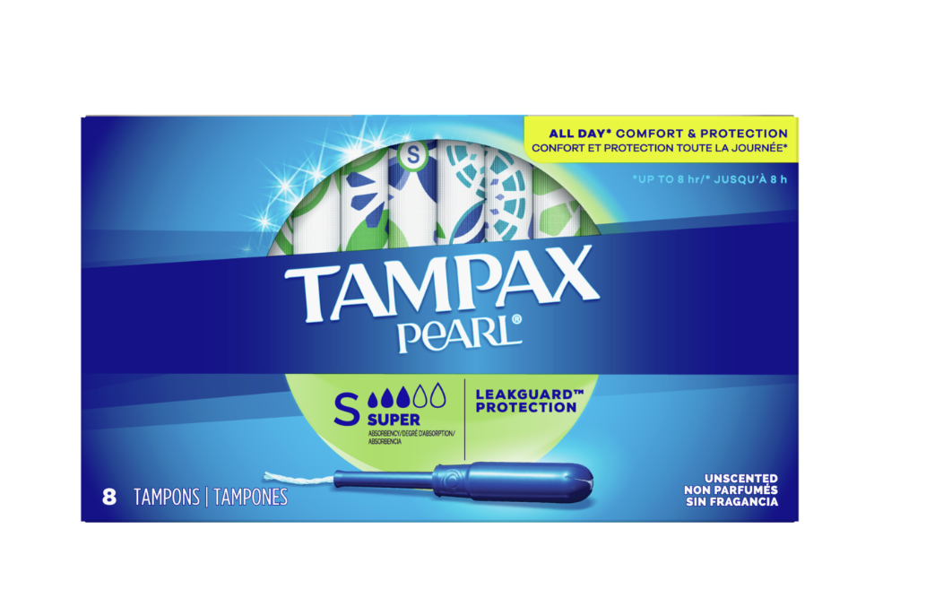 Tampax Pearl Tampons Super Absorbency LeakGuard Braid Unscented - 8ct/48pk