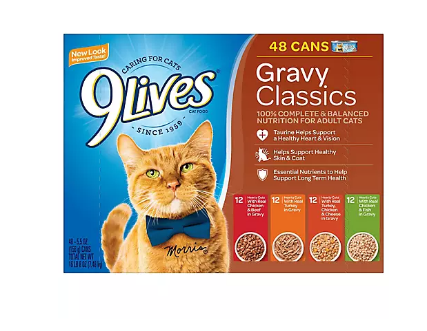 9 Lives Gravy Classics Wet Cat Food Variety Pack - 48ct/1pk
