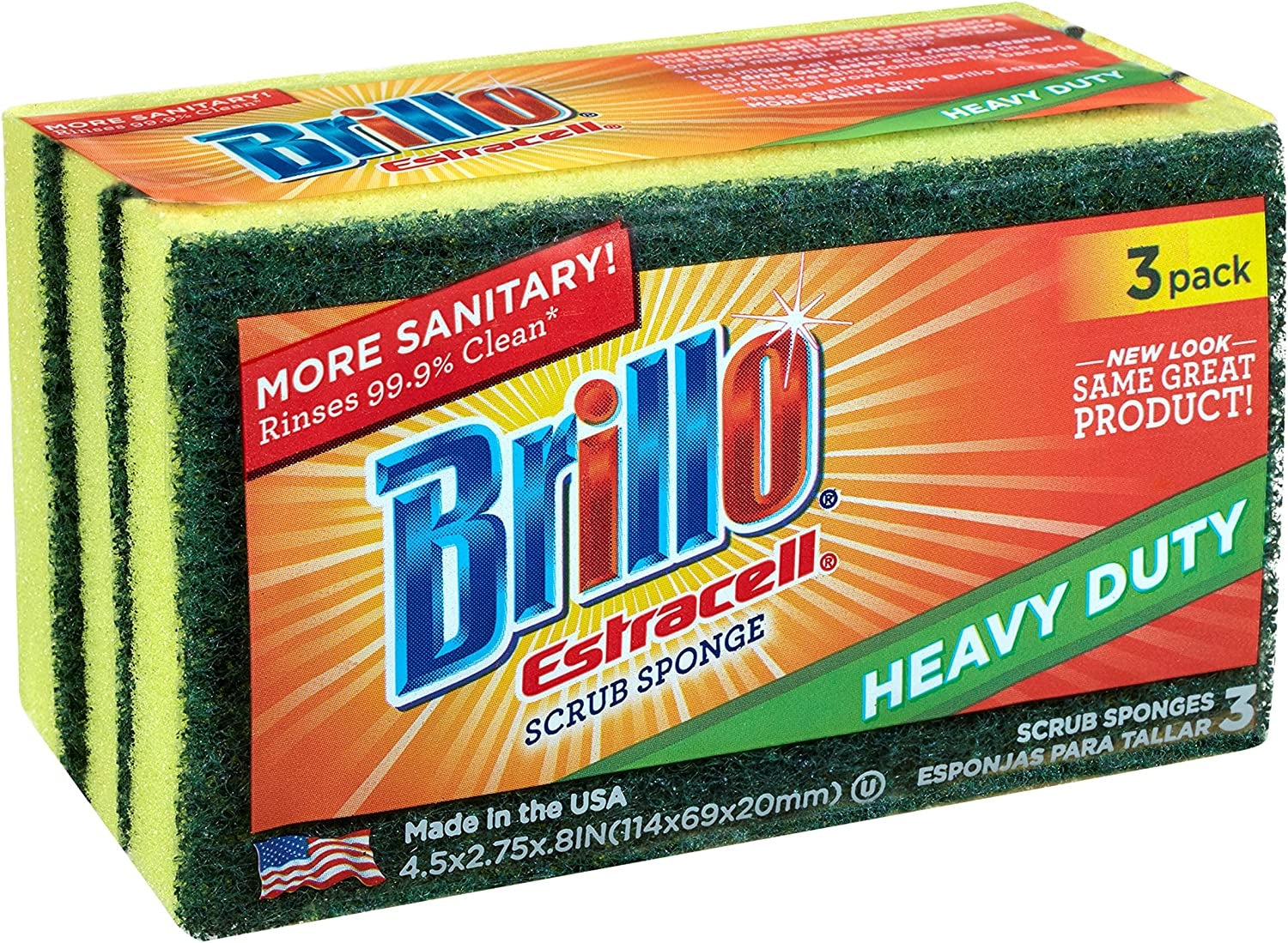 Brillo Estracell HD Scrub Sponge - 3ct/8pk