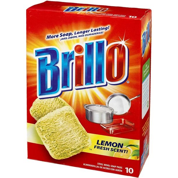 Brillo Steel Wool Soap Pads Lemon - 10ct/12pk