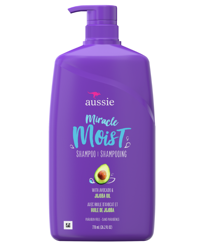 Aussie Paraben-Free Miracle Moist Shampoo Avocado & Jojoba Oil For Dry Hair - 26.2oz/4pk