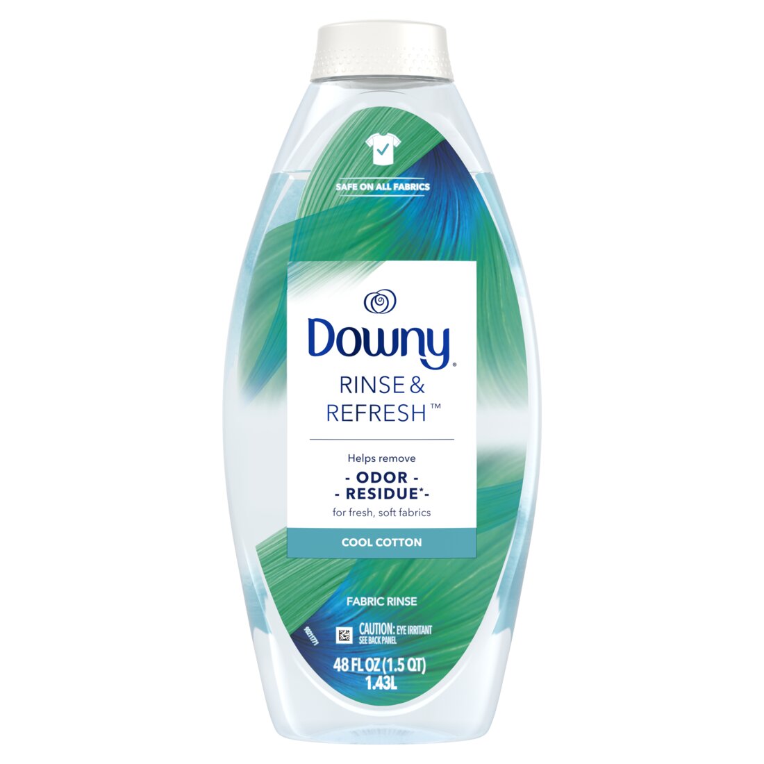 Downy RINSE & REFRESH Laundry Odor Remover and Fabric Softener Cool Cotton - 48oz/4pk
