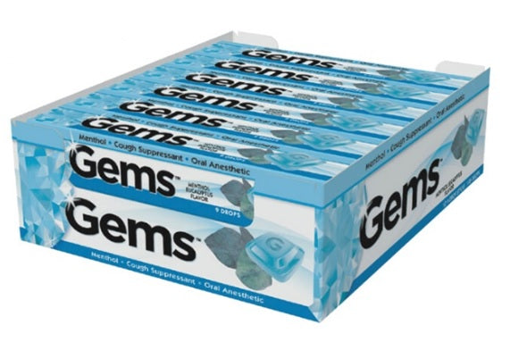 Gems Menthol Eucalyptus Flavor Drops - 12ct/36pk