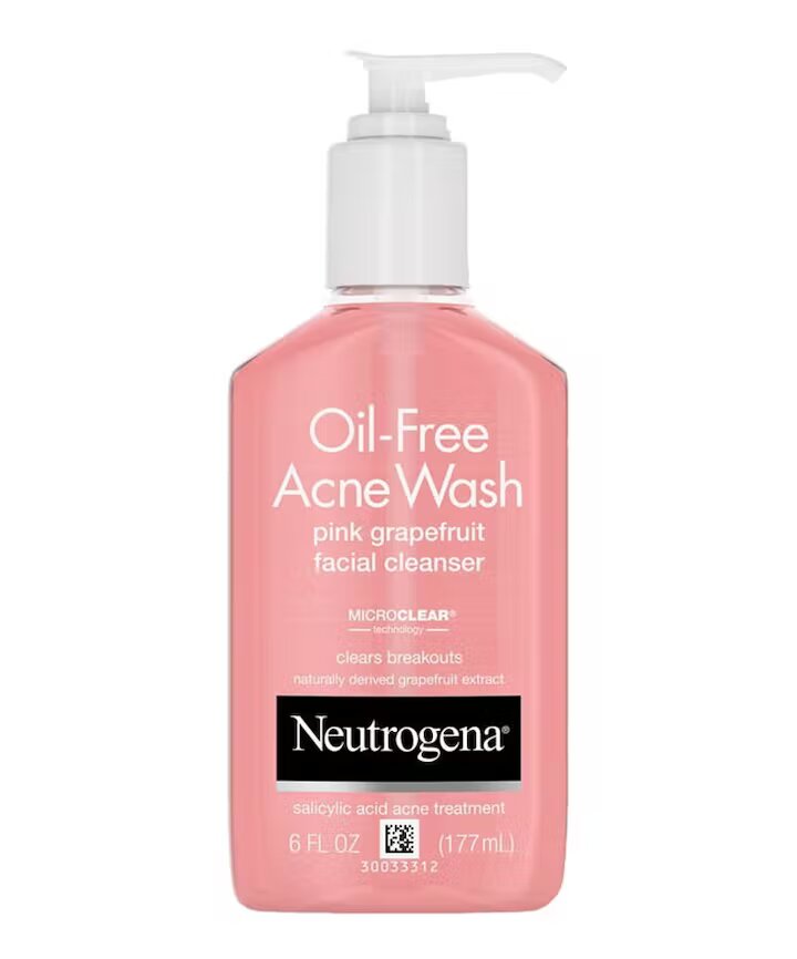 Neutrogena Oil-Free Acne Wash Pink Grapefruit Facial Cleanser - 6oz/12pk