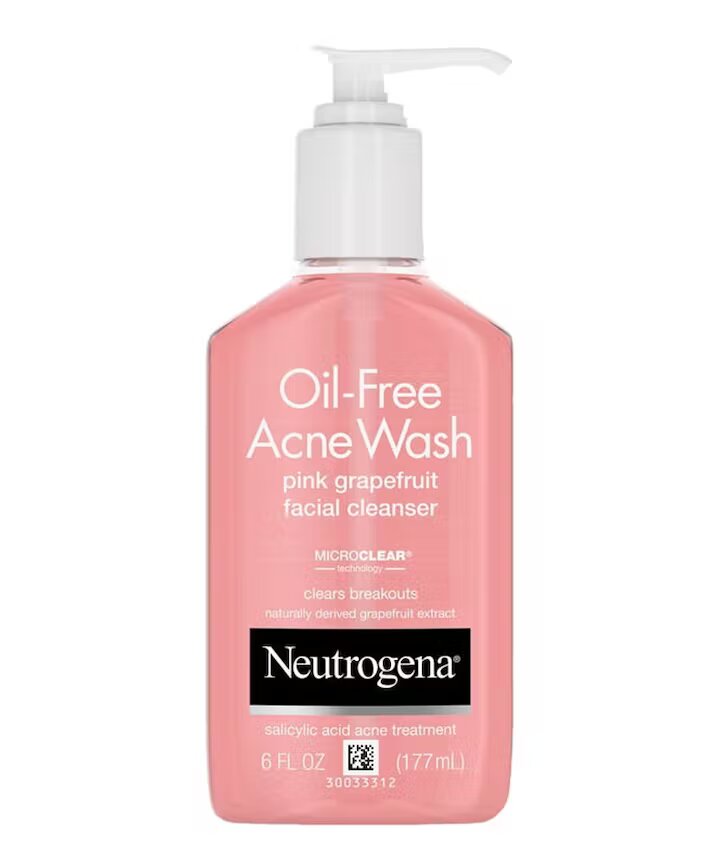 Neutrogena Oil-Free Acne Wash Pink Grapefruit Facial Cleanser - 6oz/3pk