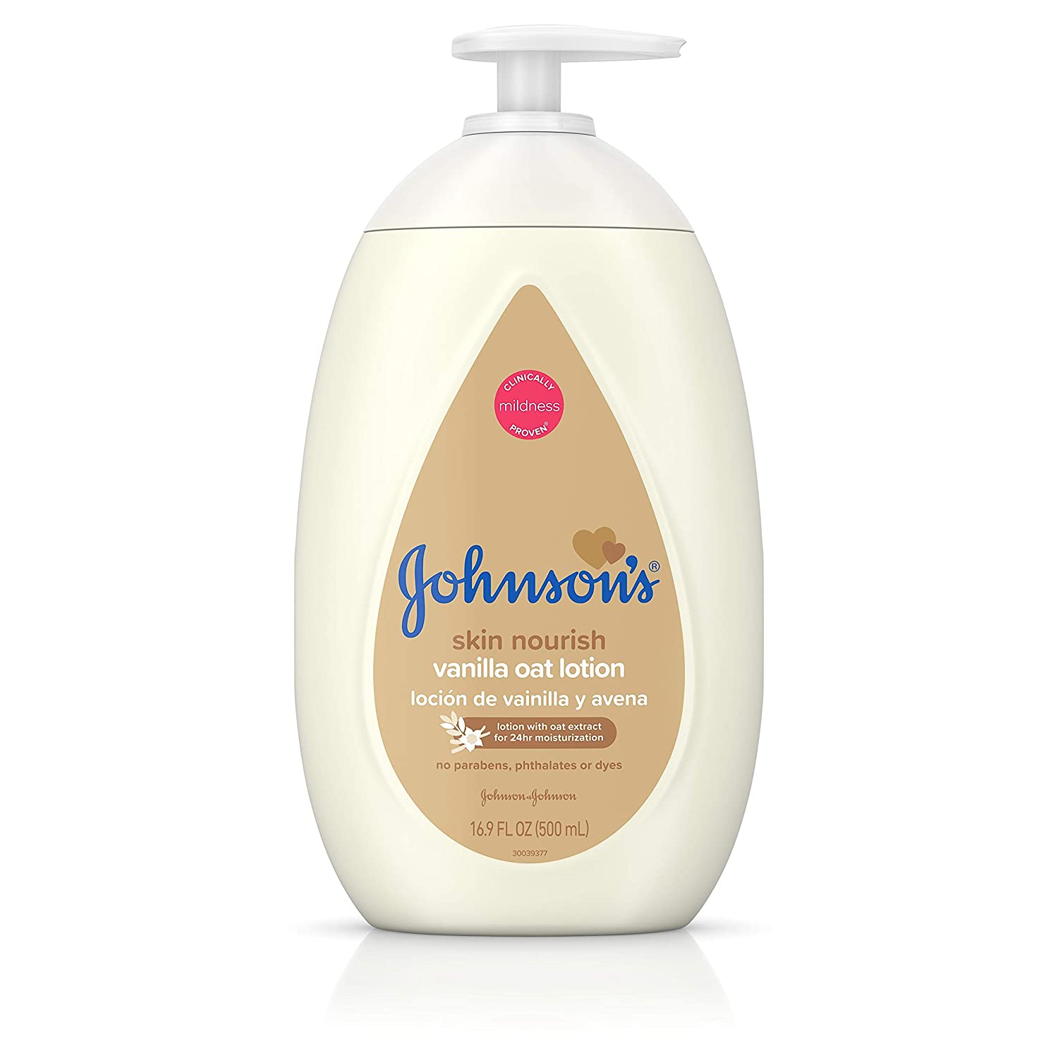 Johnson's Baby Moisturizing Baby Body Lotion with Vanilla & Oat Extract for Dry Skin - 16.9oz/12pk