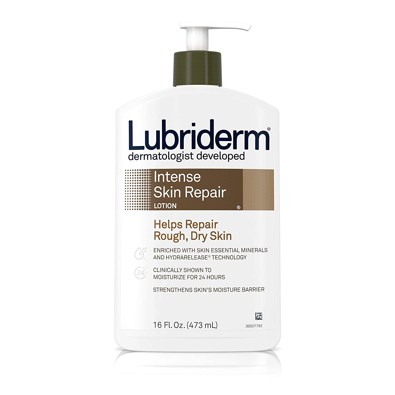 Lubriderm Intense Skin Repair Lotion for Relief of Rough Dry Skin Fast Absorbing - 16oz/12pk