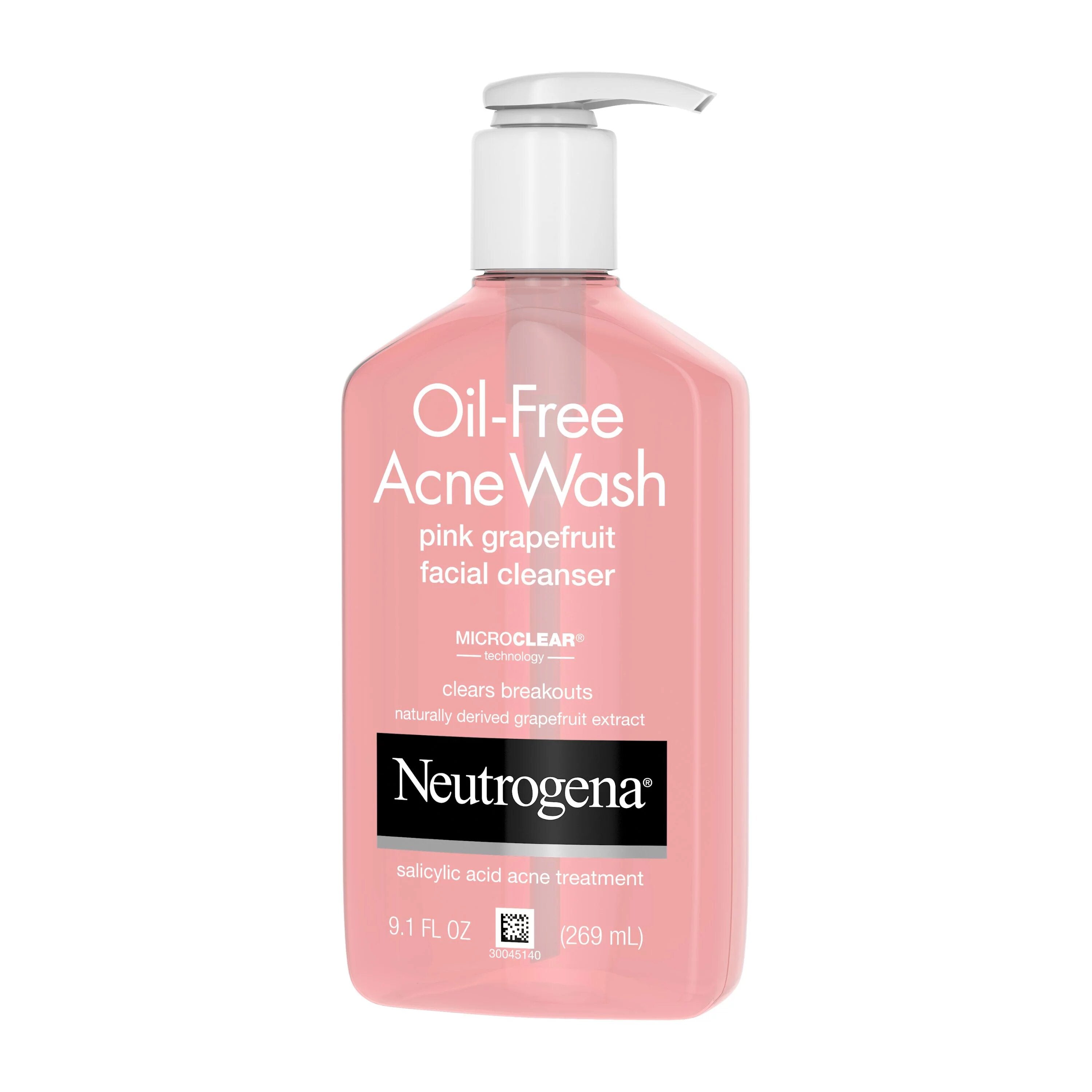 Neutrogena Oil-Free Acne Wash Pink Grapefruit Facial Cleanser - 9.1oz/12pk
