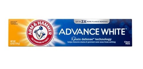 ARM & HAMMER Advanced White Extreme Whitening Clean Mint Fluoride Toothpaste - 6oz/12pk