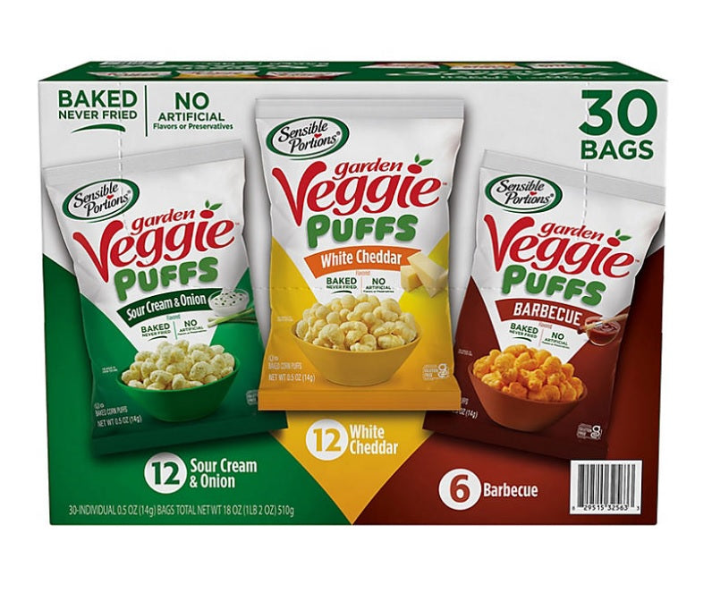 Sensible Portions Garden Veggie Puffs Variety Pack - 0.5oz/30pk