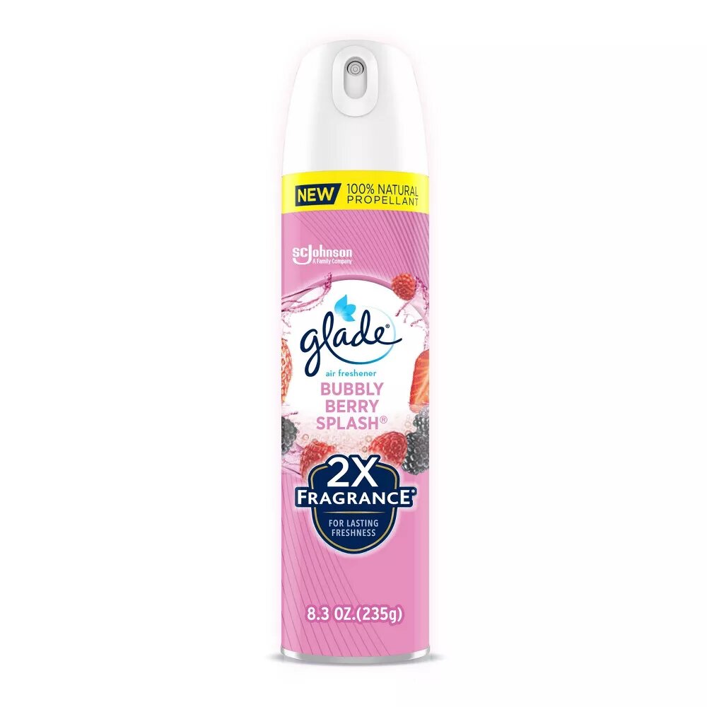 Glade Compressed Gas Aerosol - Bubbly Berry Splash - 8.3oz/6pk