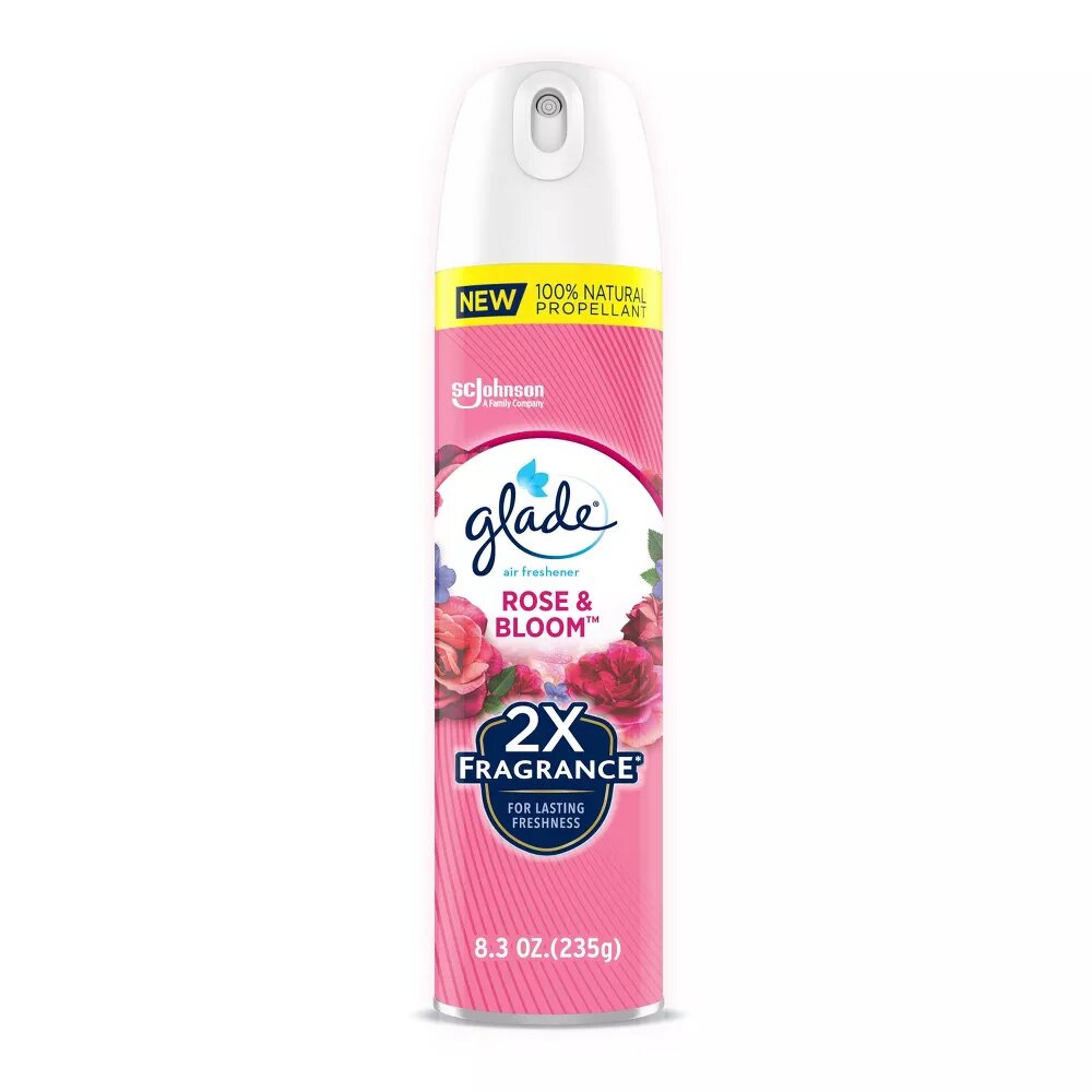 Glade Compressed Gas Aerosol - Rose & Bloom - 8.3oz/6pk