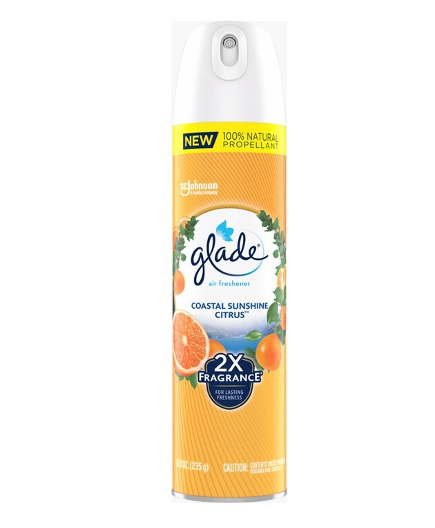 Glade Compressed Gas Aerosol - Coastal Sunshine Citrus - 8.3oz/6pk