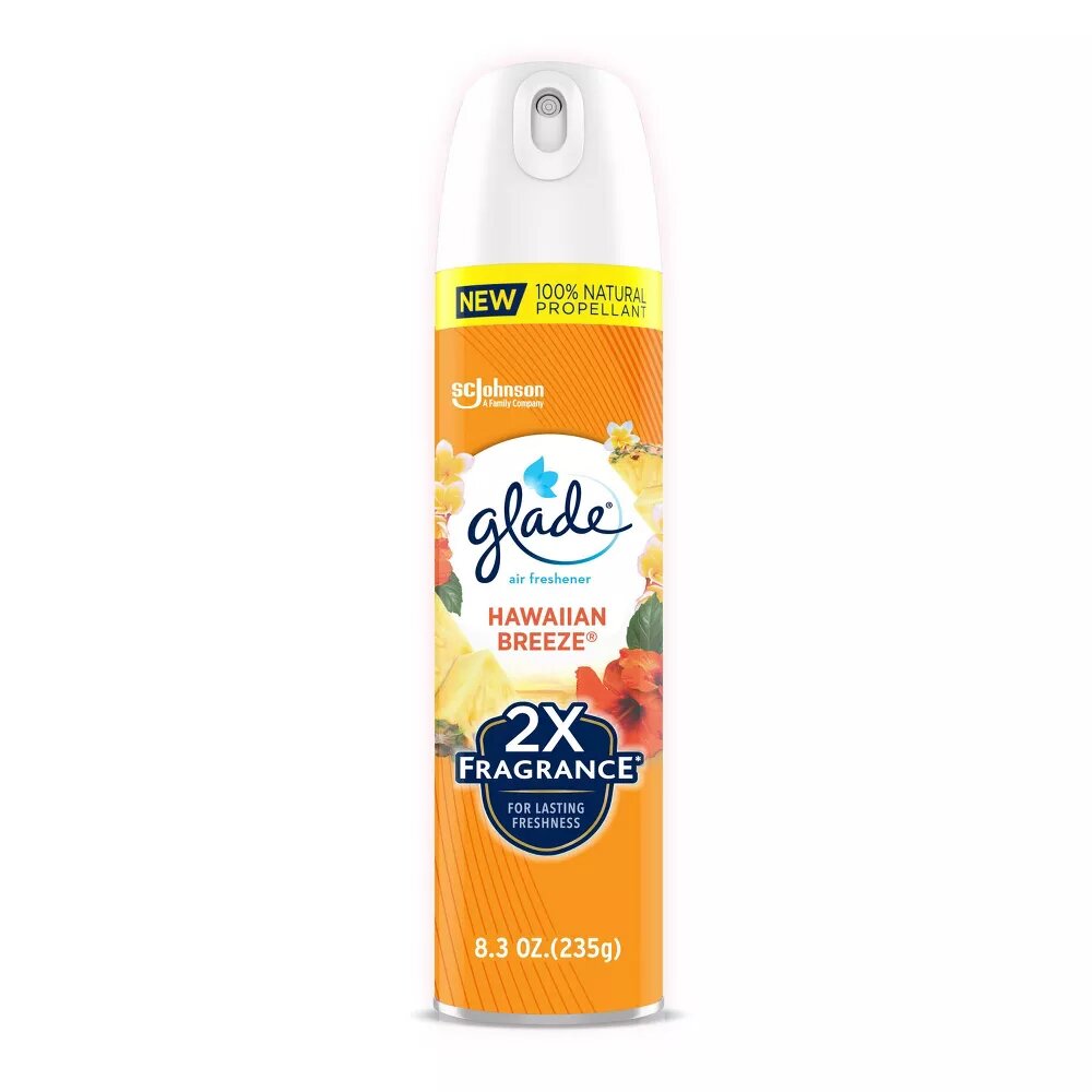 Glade Compressed Gas Aerosol - Hawaiian Breeze - 8.3oz/6pk