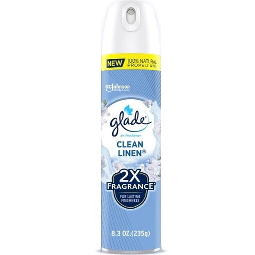 Glade Compressed Gas Aerosol - Clean Linen - 8.3oz/6pk