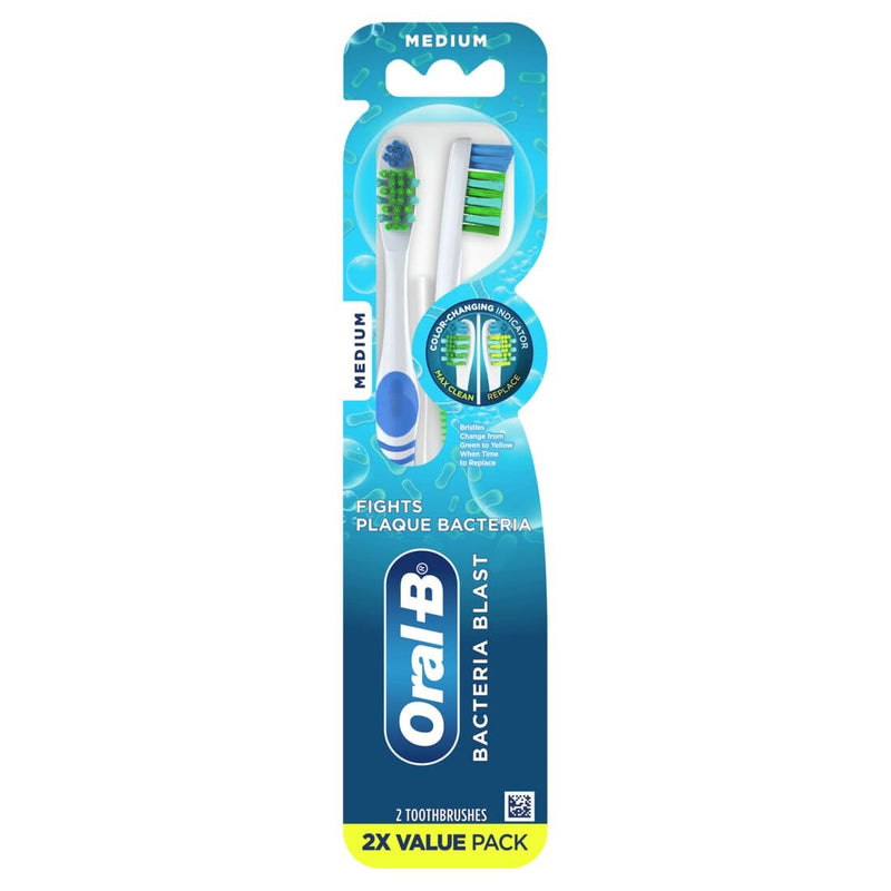 Oral-B Bacteria Blast Manual Toothbrush Medium - 2ct/72pk