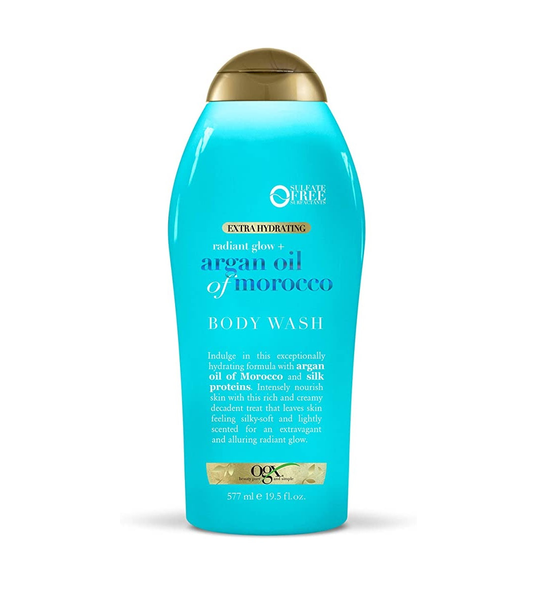 OGX Radiant Glow + Argan Oil of Morocco Body Wash Extra Hydrating - 19.5oz/4pk