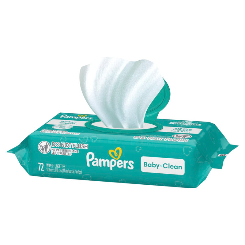 Pampers Baby Clean Wipes Fragrance Free 1X Pop-Top - 72ct/8pk