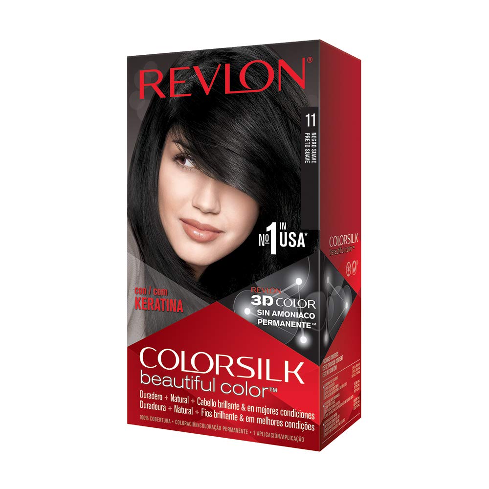 Revlon Colorsilk Hair Color 11 Soft Black USA - 1ct/3PK