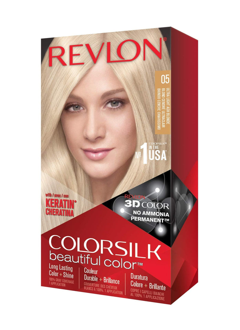 Revlon Colorsilk Hair Color 05 Ultra Light Ash Blonde USA - 1ct/3PK<br>