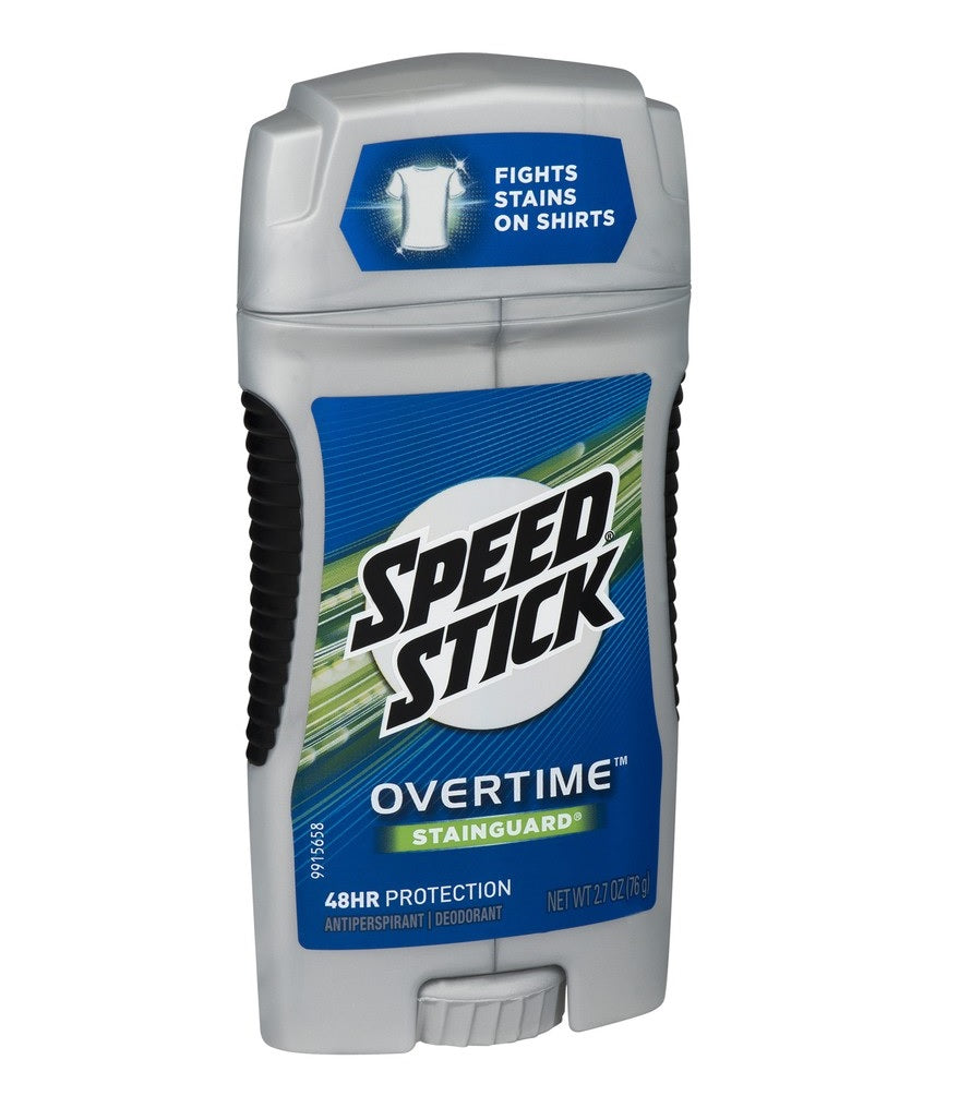 Mennen Speed Stick Overtime Stainguard Anti-Perspirant Deodorant - 2.7oz/12pk