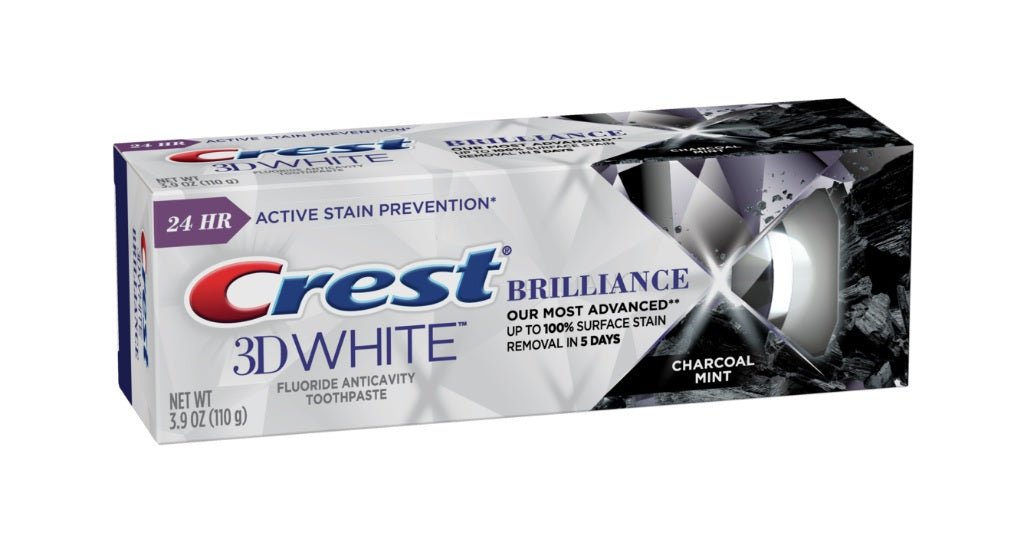 Crest 3D White Brilliance Charcoal Mint - 3.9oz/12pk