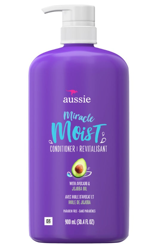 Aussie Paraben-Free Miracle Moist Conditioner Avocado & Jojoba Oil For Dry Hair - 30.4oz/4pk