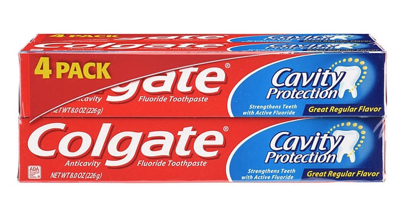 Colgate Anti-Cavity Toothpaste 4-pack with Fluoride Great Regular Flavor - 8oz/8pk