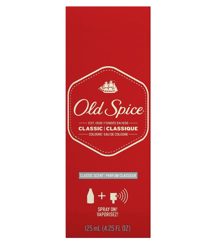 Old Spice Classic Scent Men's Cologne Spray - 4.25oz/12pk