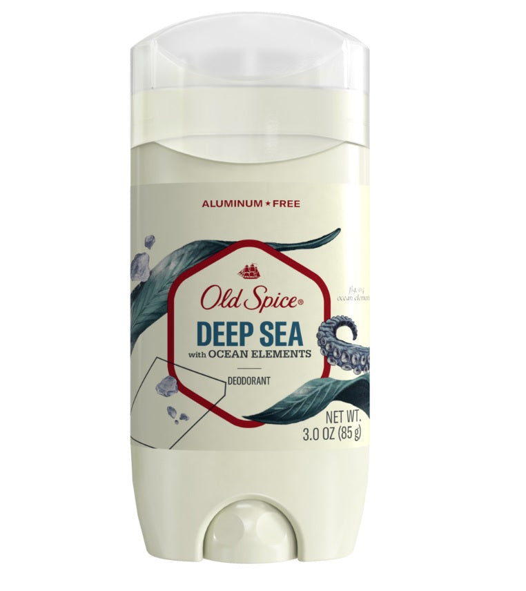 Old Spice Men's Deodorant Aluminum-Free Deep Sea with Ocean Elements - 3oz/12pk