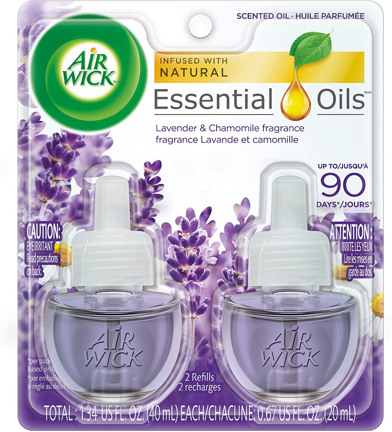 Air Wick Scented Oil - Twin Refill Lavender Chamomile - (2x0.67)oz/6pk