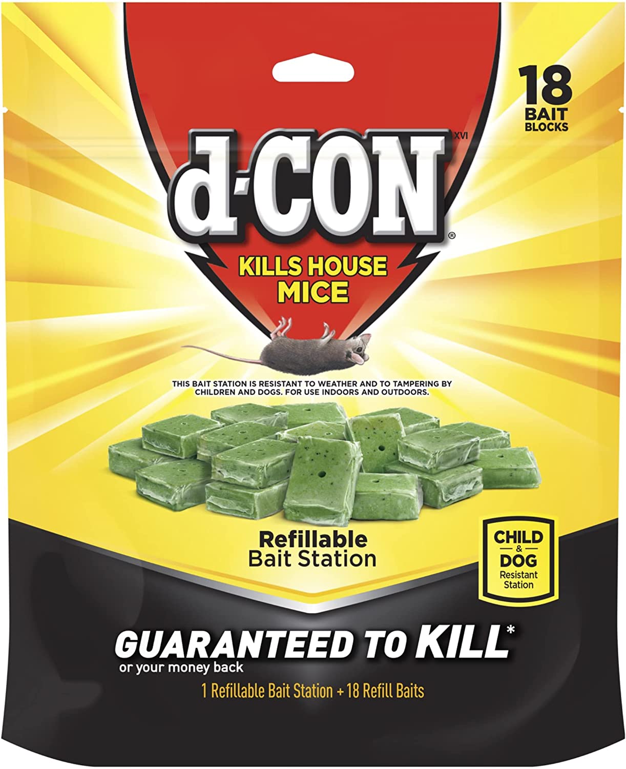 d-CON Bait Station Corner Fit - 18ct/6pk