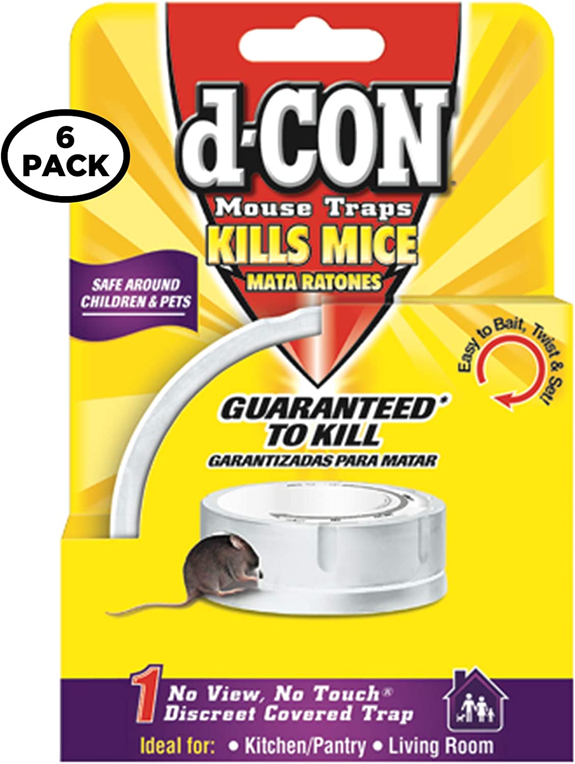 D-Con No View No Touch - Mouse Trap - 1ct/6pk