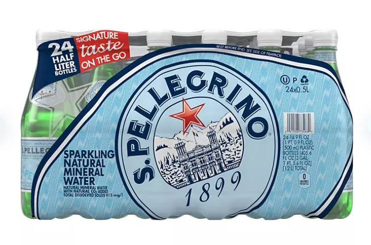 S.Pellegrino Sparkling Natural Mineral Water - 16.9oz/24pk