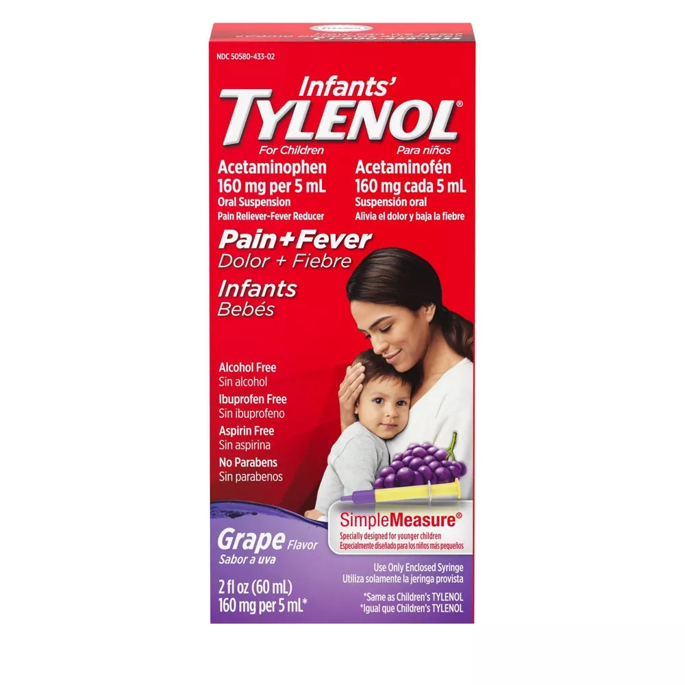 Infants' TYLENOL Pain Reliever & Fever Reducer SimpleMeasure Grape Flavor - 2oz/6pk