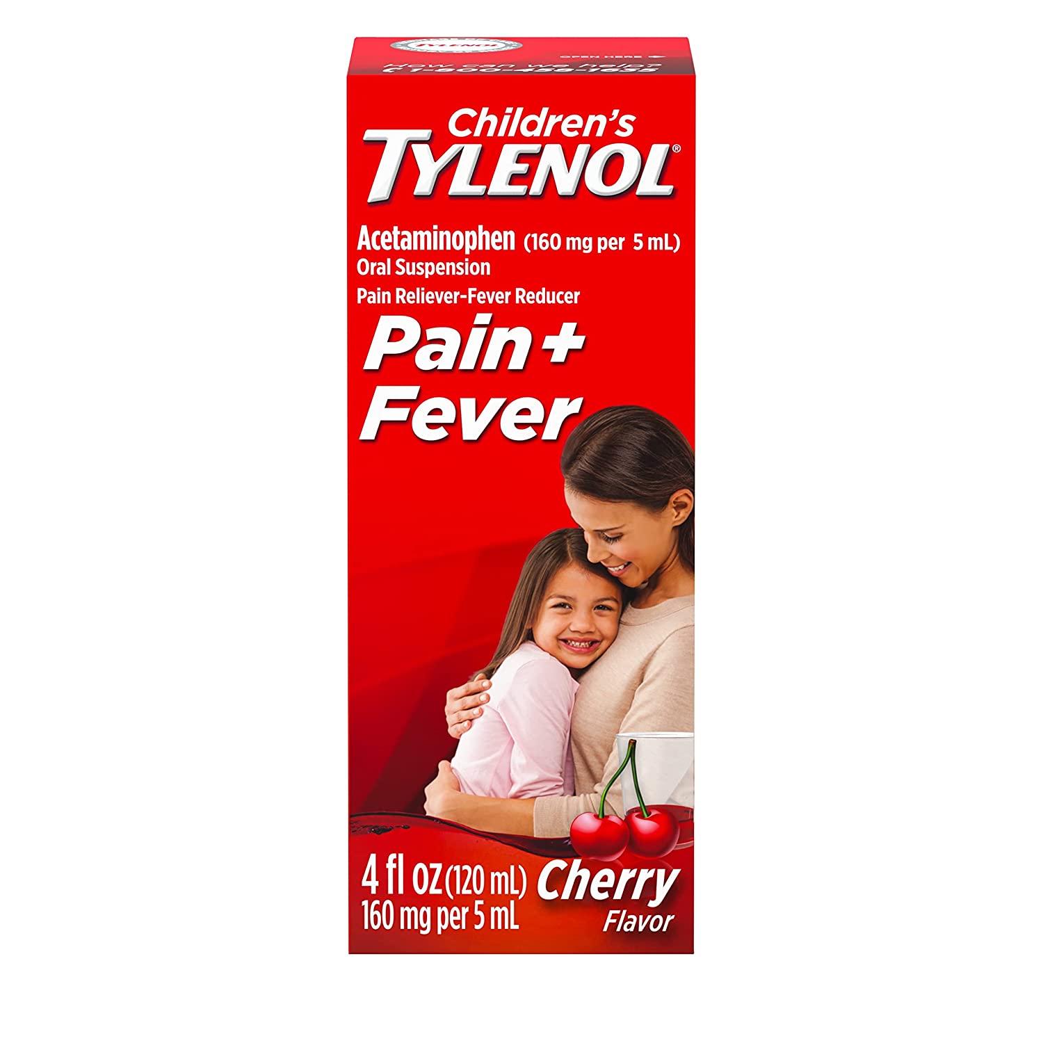 Children's TYLENOL Pain Reliever & Fever Reducer  Ages 2-11 Years Cherry Flavor - 4oz/3pk