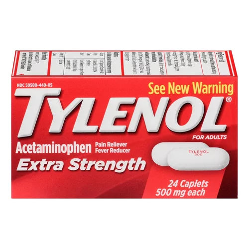 TYLENOL Extra Strength Pain Reliever & Fever Reducer Caplets - 24ct/72pk