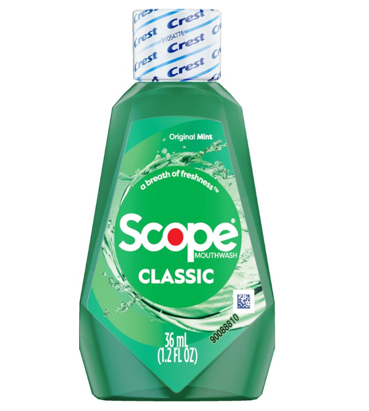 Crest Scope Classic Mouthwash Original Mint (36mL) - 1.2oz/48pk