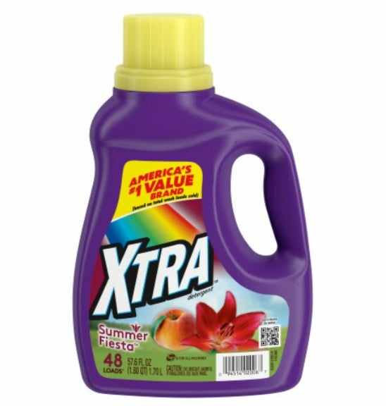 Xtra Liquid Laundry Detergent Summer Fiesta - 57.6oz/6pk