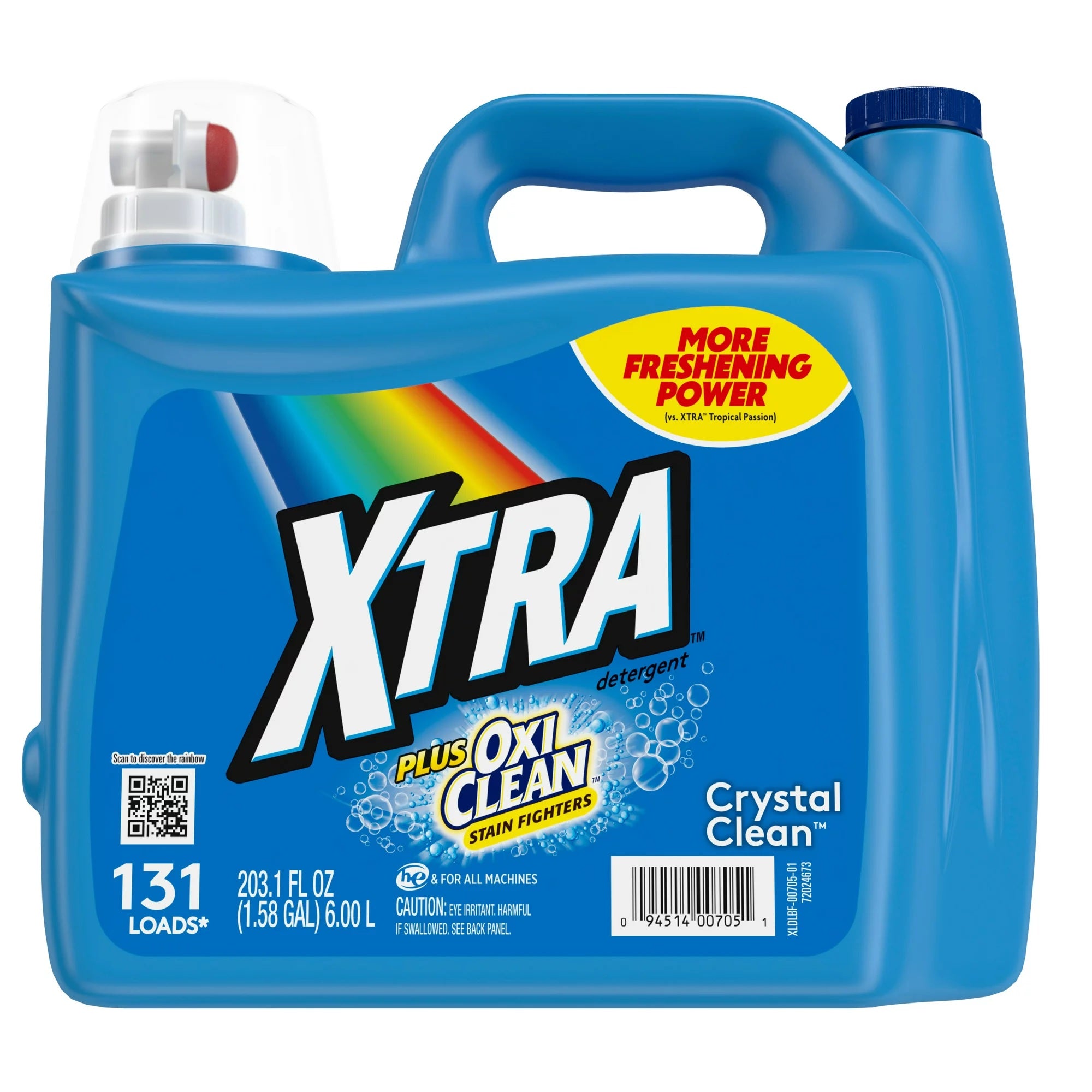 Xtra Liquid Laundry Detergent Plus Oxi Clean Crystal Clean - 203.2oz/2pk