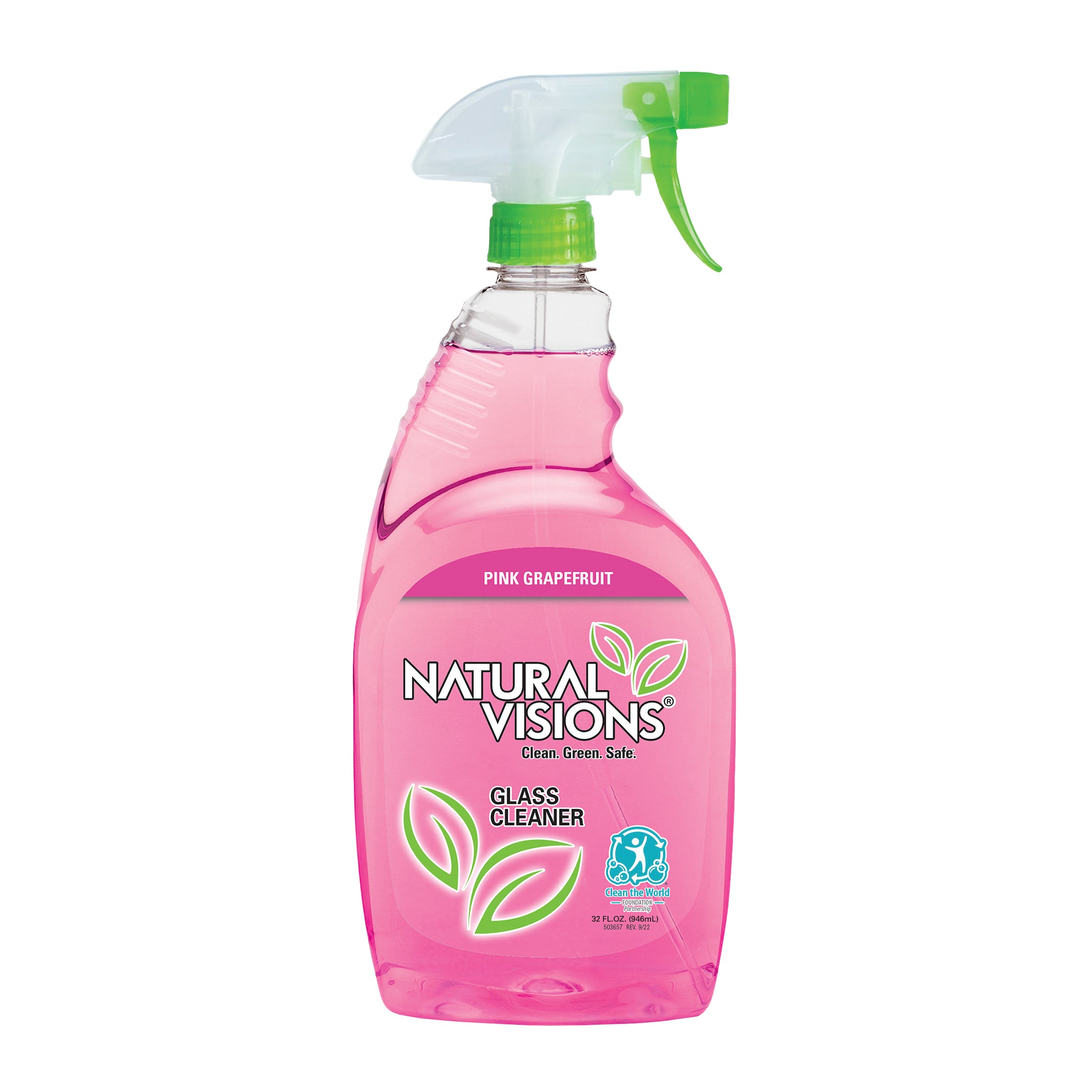 Natural Visions Pink Grapefruit Glass Cleaner - 32oz/6pk