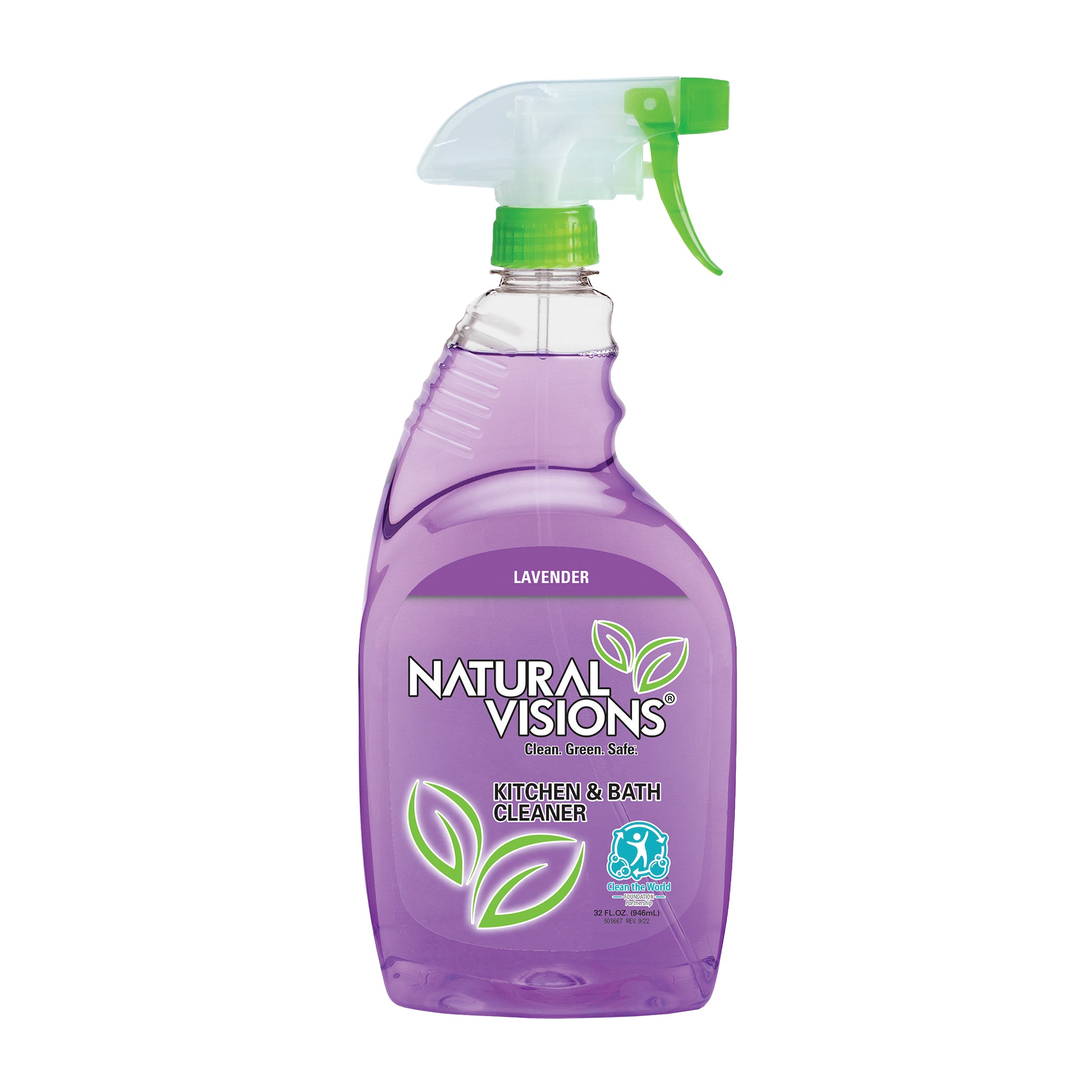 Natural Visions Lavender Kitchen & Bath Cleaner - 32oz/6pk