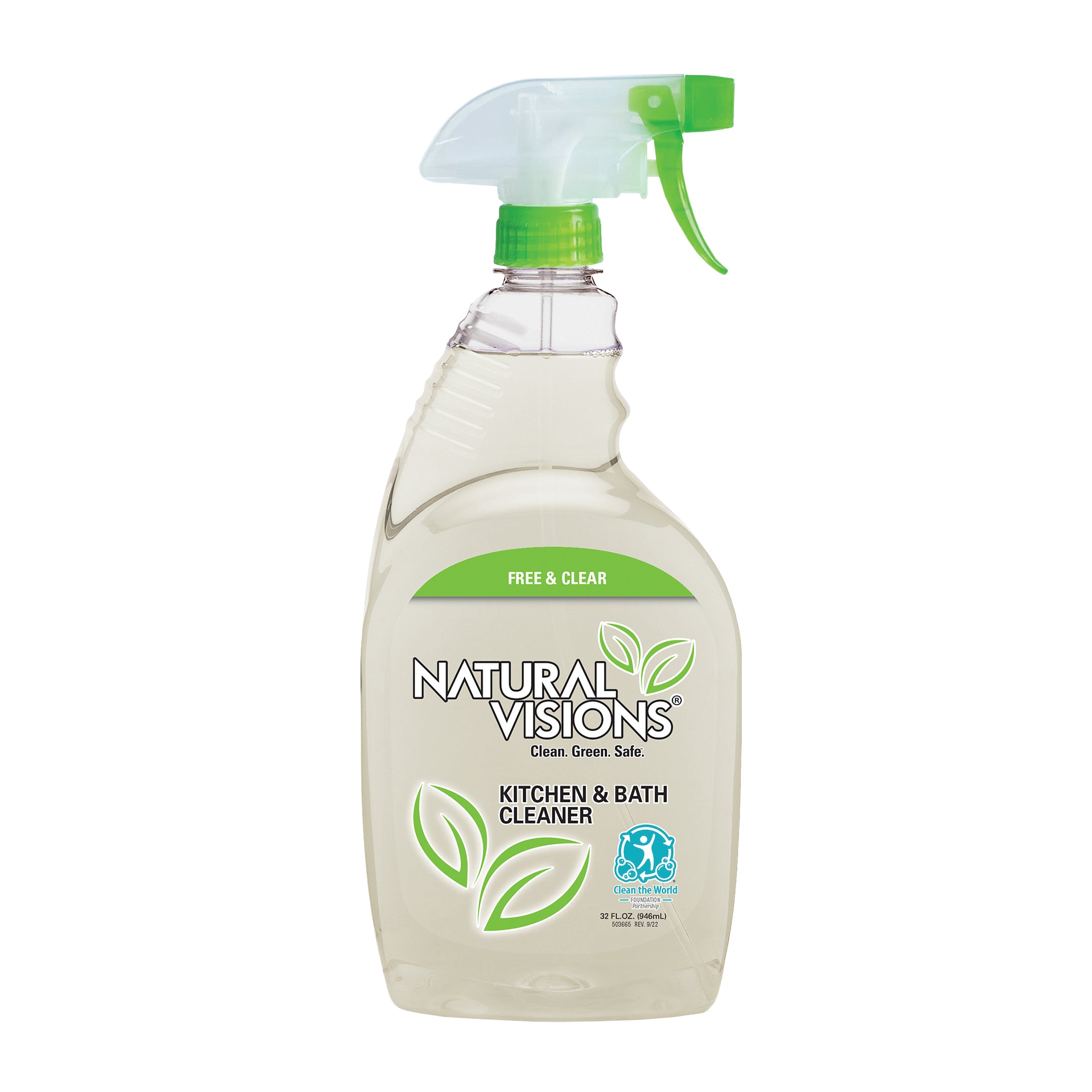 Natural Visions Free & Clear Kitchen & Bath Cleaner - 32oz/6pk