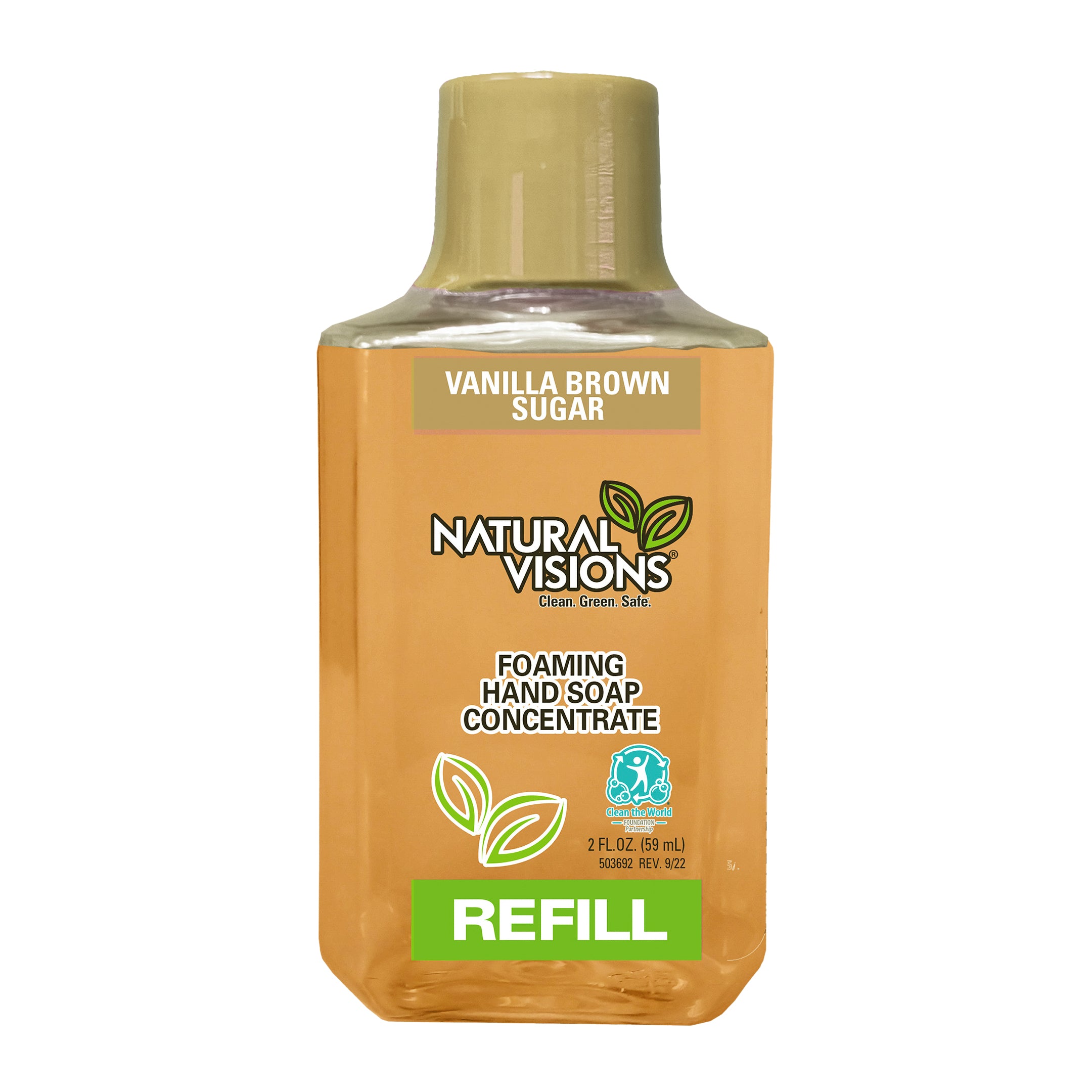 Natural Visions Vanilla Brown Sugar Foaming Hand & Body Soap Concentrate - 2oz/12pk