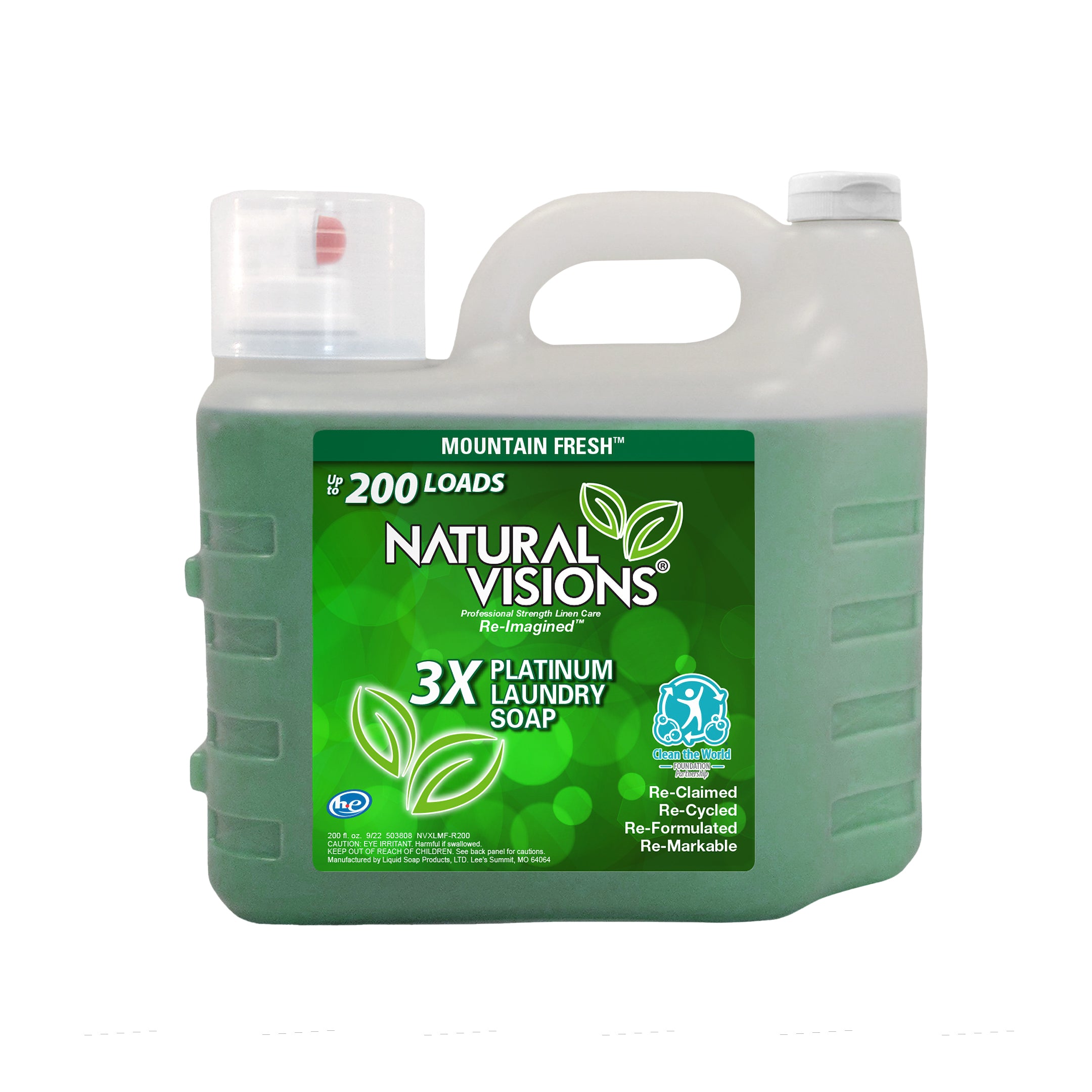 Natural Visions Mountain Fresh 3x Laundry Soap - 200oz/2pk