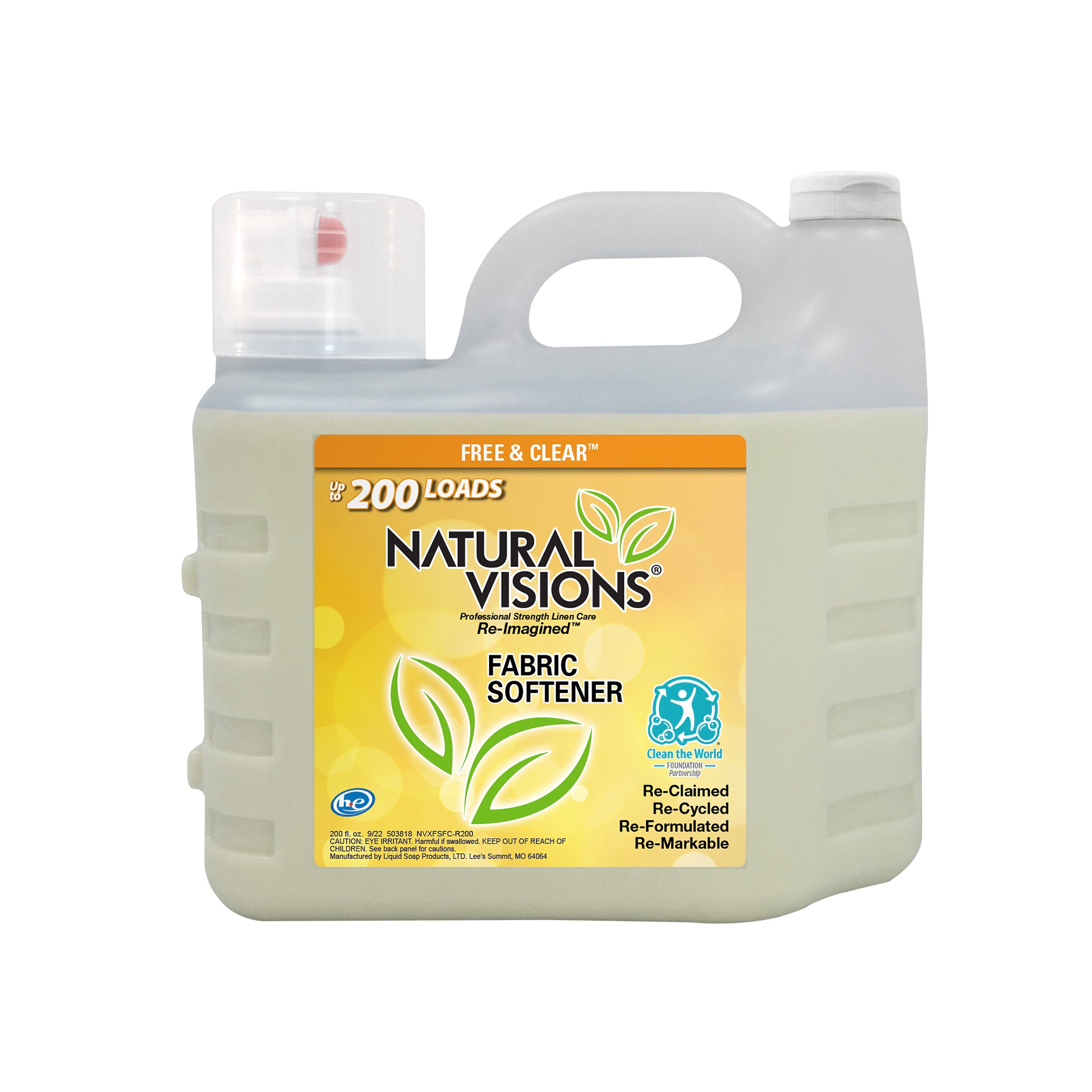 Natural Visions Free & Clear Fabric Softener - 200oz/2pk